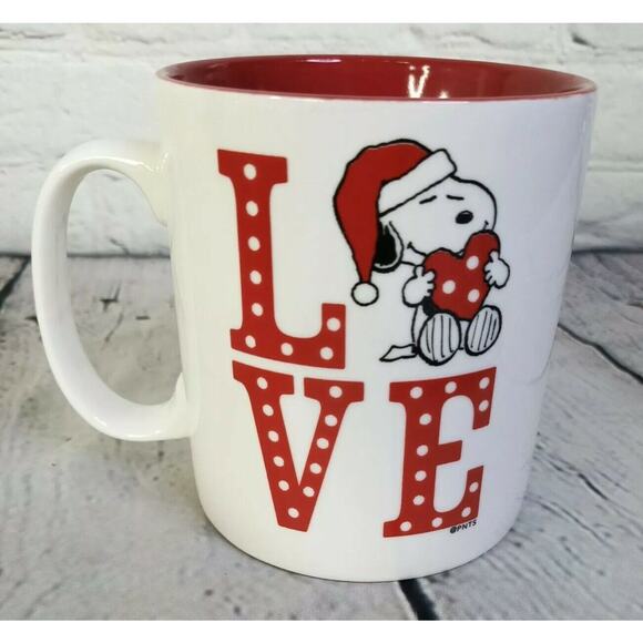 Peanuts Holiday. Snoopy, Love Christmas Coffee Mug 20 Oz - Picture 1 of 8